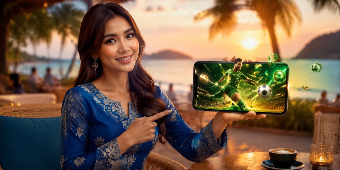 Pengguna berbaju kurung membuat deposit mudah alih di Langkawi melalui platform indo13